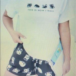 NWOT Sheine Panda pajama set
